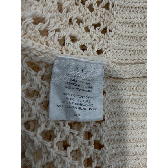 Alc Ltd 'Beuden' White Crochet Knit Top Size M - Picture 5 of 5